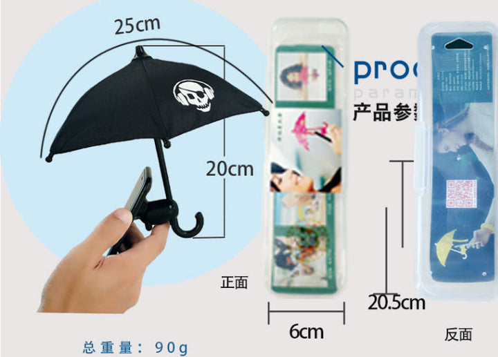 Telefon Parasol Solskjerm - Søt Mini Parasol for Telefon med Universell Justerbar Sugekopp Stativ | Skanto