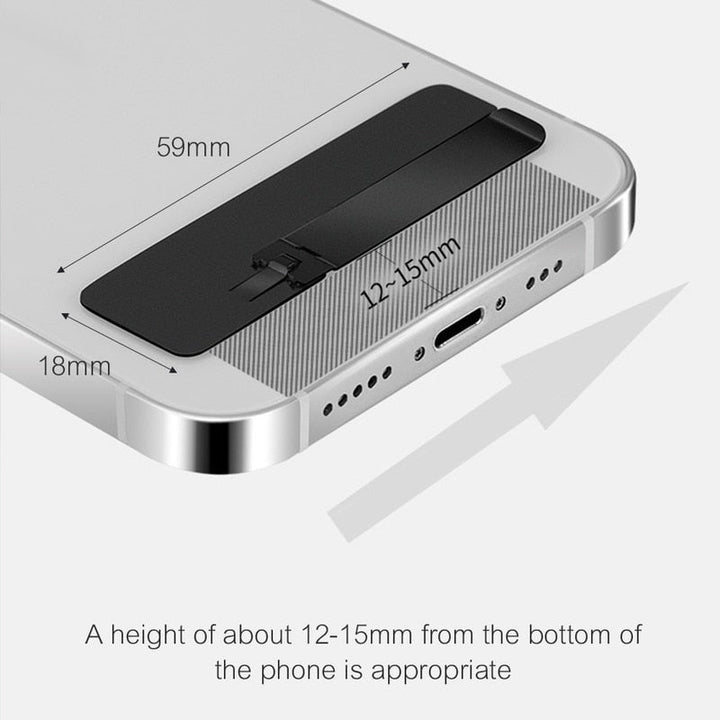 Skanto | Usynlig Metall Klistret Telefon Holder Brakett
