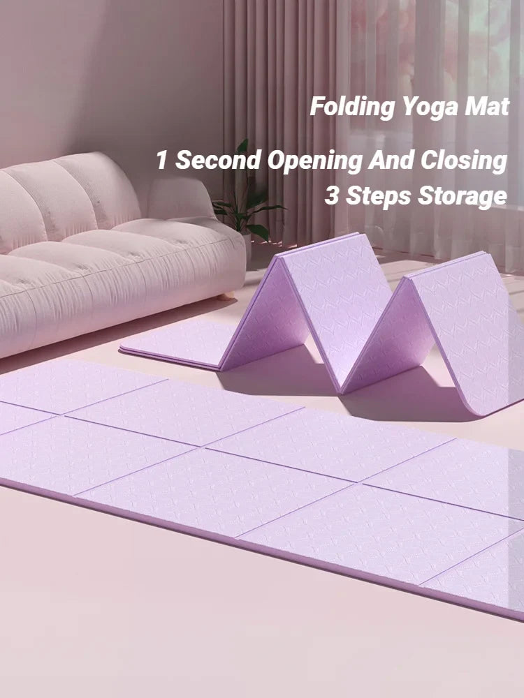 Skanto | YogaMat FlexFold | Sammenleggbar & Lettvekt | Dobbeltsidig Rutsjefri | Miljøvennlig TPE