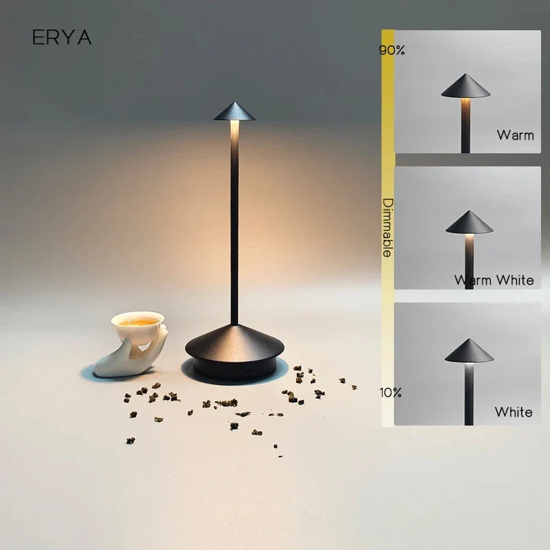 Skanto | Oppladbar Bordlampe Kreativ Spisestue Berøring Led Pina pro Bordlampe Hotell Bar Kaffe Skrivebordslampe Dekorativ Skrivebordslampe