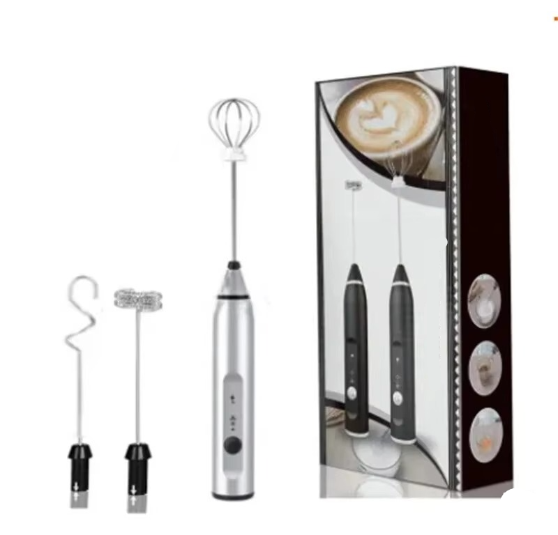 Skanto | Bærbar USB Elektrisk Melkeskummer Håndholdt Kaffepisker og Mini Matblender