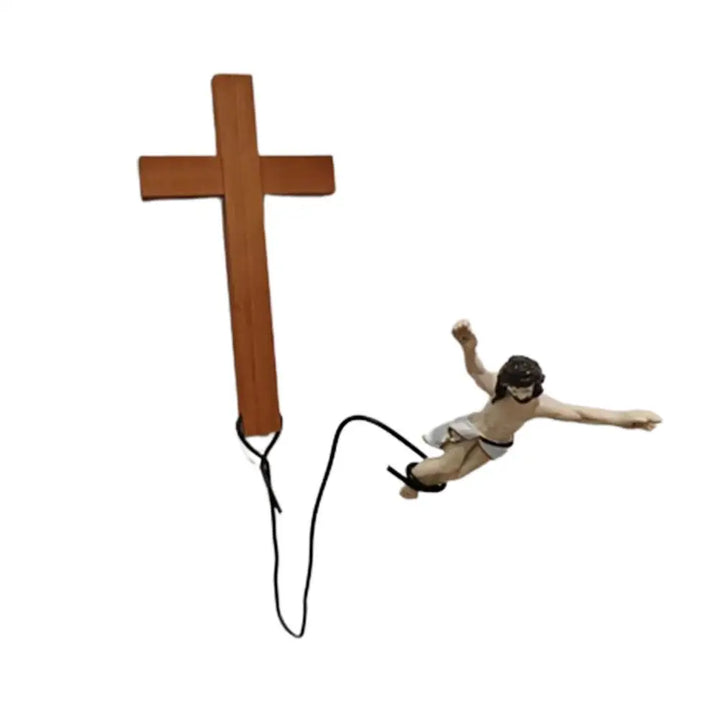 Skanto | Bungee Jumping Jesus Påske Atmosfære Dekorative Ornamenter Kristus Figur Religiøse Dekorasjoner Høytidsgaver Hengende Ornamenter
