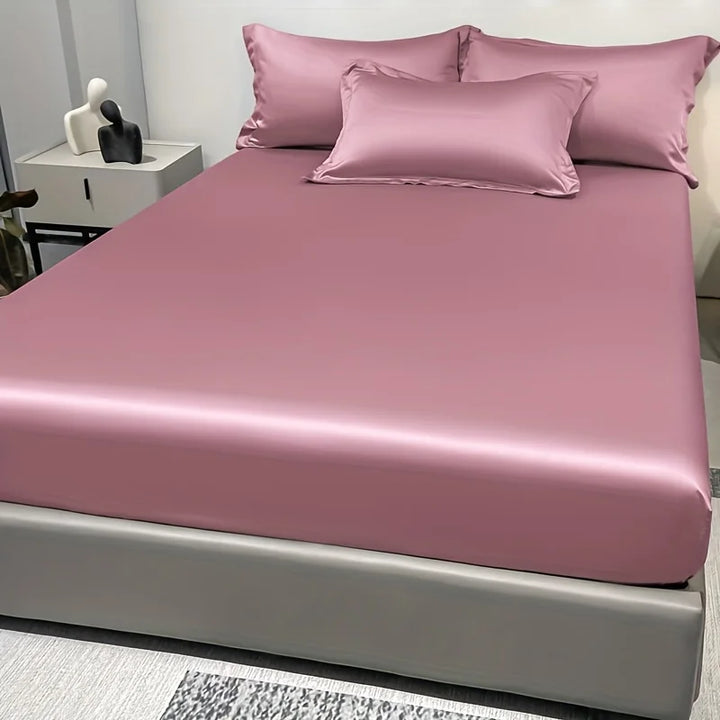 Skanto | SatinDreams Luksus Fitted Ark | Silke Satin Sengark | Pustende & Kjølende | Rynkefri | Lett å Ta Vare på