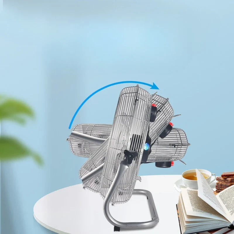 Industriell Gulvvifte – 8-hastigheter 130° Svingende Workshop Blåser, Stille 45dB Turbo Motor med Overopphetingsbeskyttelse | Skanto