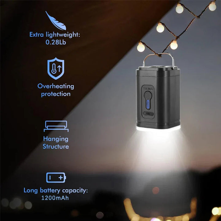 Mini luftpumpe USB-C med 5 dyser – 200 L/min | Skanto