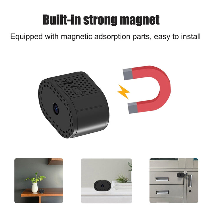 Skanto | Magnetisk Tag Natt Mini Trådløs Kamera IP Opptaker