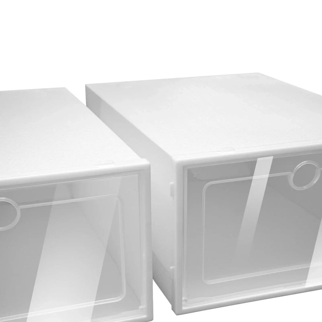 Skanto | SKOBOX LAGERSETT – 24 stable og gjennomsiktige skoesker for plassbesparende organisering og klar oversikt