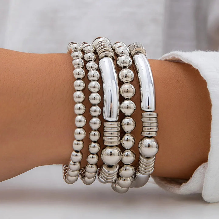 Skanto | 5pc Beaded Bracelet Stack Set