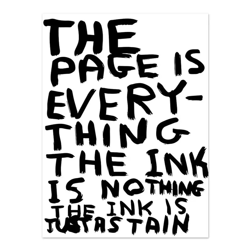 Skanto | David Shrigley Kanin Katt Vin Kjekks Rask Veggkunst Abstrakte Trykk Lerret Maleri Nordisk Plakat Bilder Stue Dekor