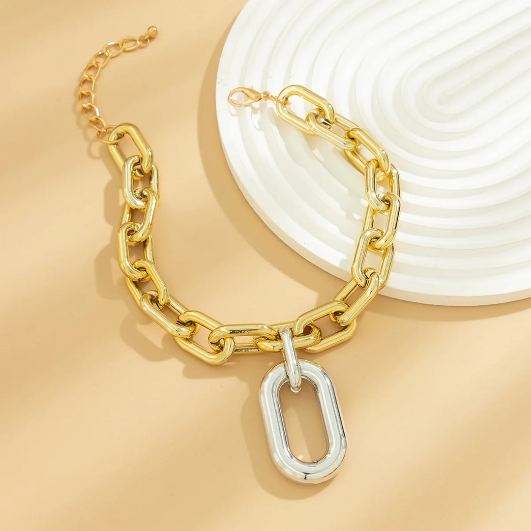 Skanto | Chunky To Tone Paperclip Bold Halskjede
