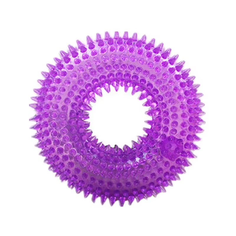 Skanto | Holdbar Interaktivt Squeaky Hundetreningsring - TPR Gummi Tannrensere
