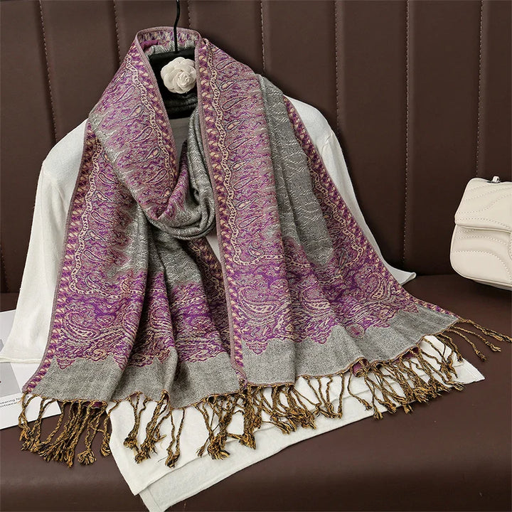 Skanto | Élégancea | Dame skjerf | Cashmere følelse | 70 × 190 cm | Luksus trykk & varm