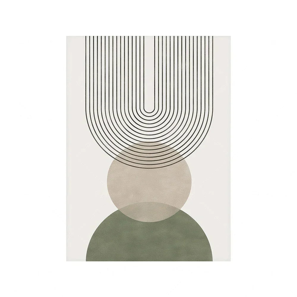 Sage Green Beige Minimalist Abstract Botanical Wall Art Fine Art Canvas Prints Pictures For Living Room Dining Room Nordic Home Deco | Skanto