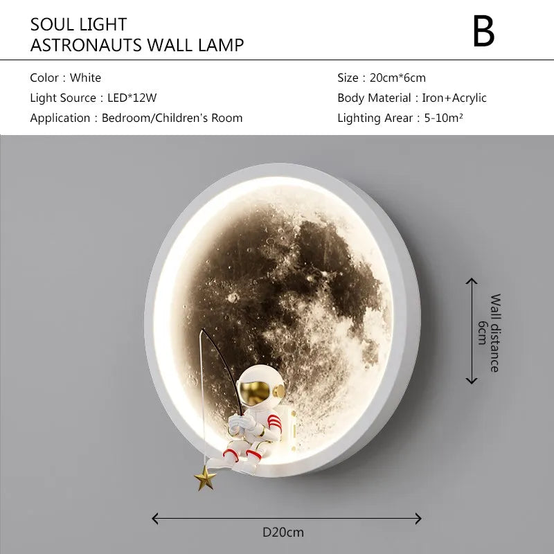 Skanto | Astronaut på månen Vegglampe