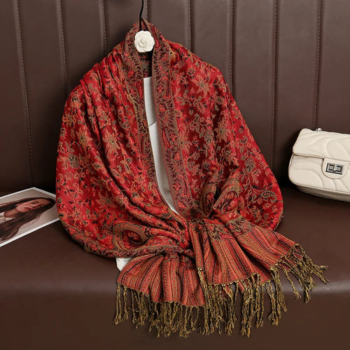 Skanto | Élégancea | Dame skjerf | Cashmere følelse | 70 × 190 cm | Luksus trykk & varm