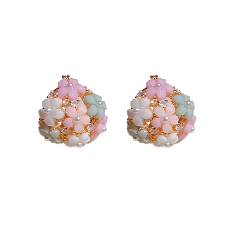 Skanto | Zircon Perle Blomst Elegante Ører