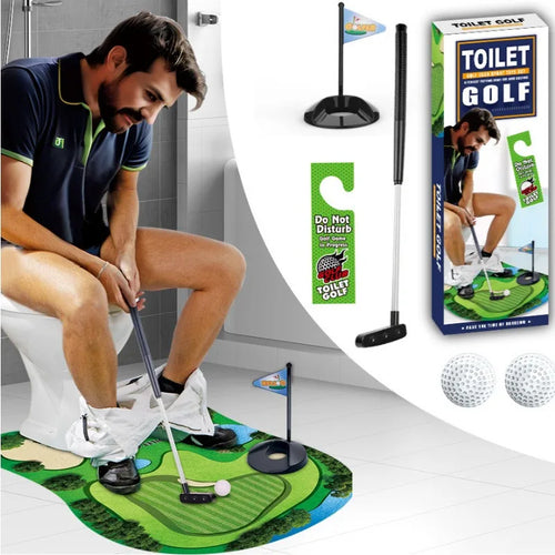 Skanto | Toalett Golf Sett | Morsom Mini Golf Spill for Badet | Perfekt Gave til Menn | Golfinity