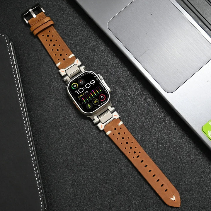 Skanto | Ekte lær Apple Watch-bånd – Stilig og slitesterk klokkerem for din Apple Watch