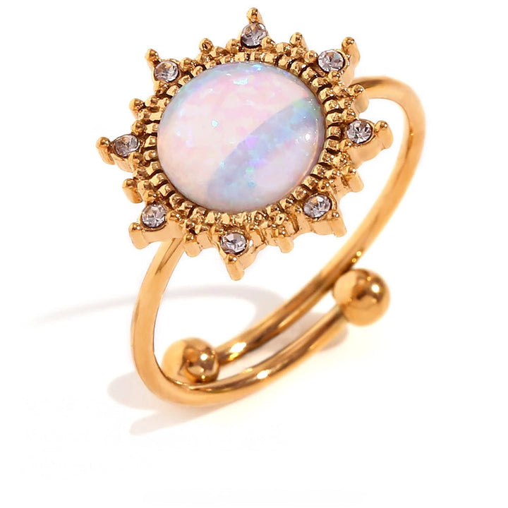 Skanto | Justerbare Diamant Aksepterte Opal Iridescente Ringer
