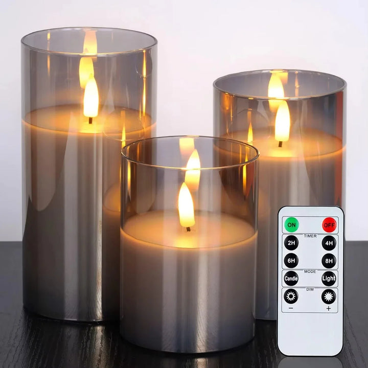 Skanto | Lumièrea | LED Lys Sett med Glass | Blinkende & Fjernkontroll | Tidtaker | Bryllup & Jul