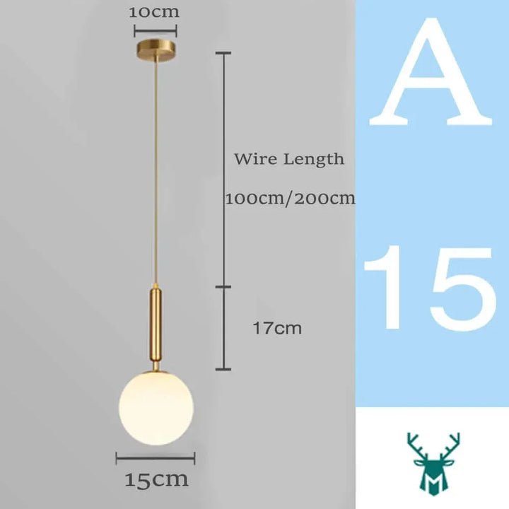 Skanto | Mid-Century Modern Glass Ball Pendant Light