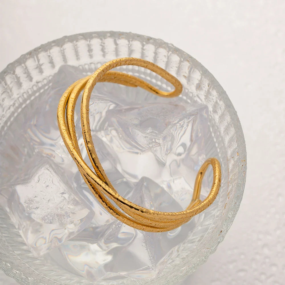 Skanto | 18k Flettet Trio Armring Cuff Armbånd
