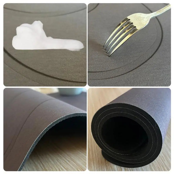 Skanto | Drysera Badematte | Badematte Steinfarge | Hurtigtørkende & Antiskli | 40 × 60 cm | Diatomitt & Gummi