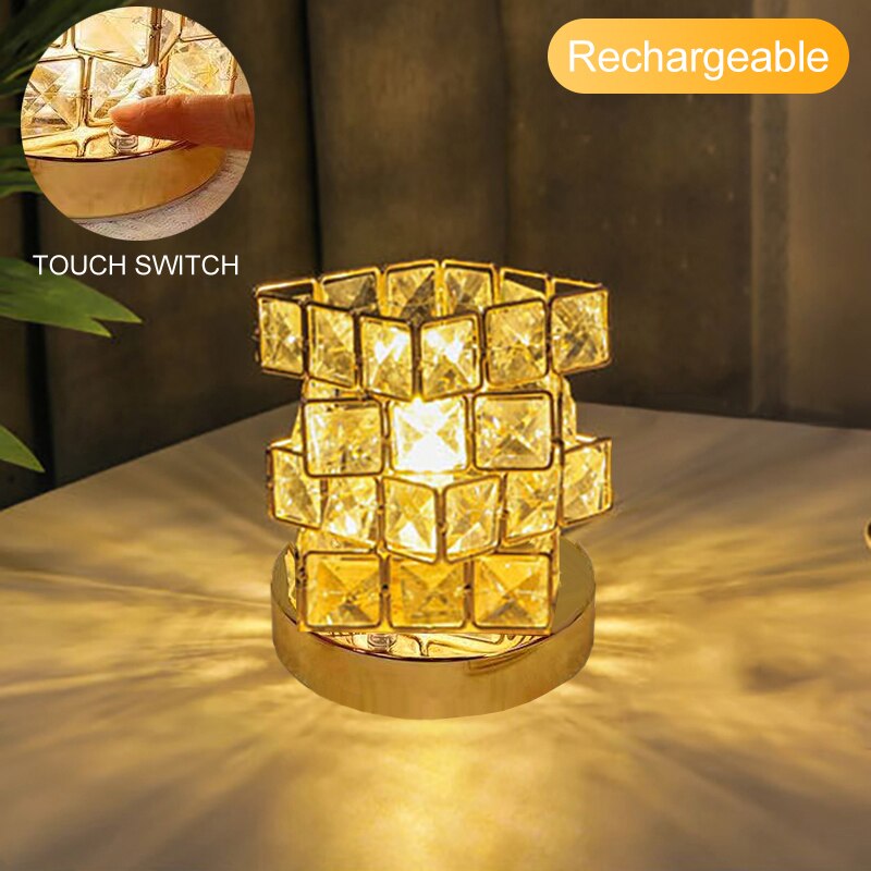 Crystal Room Mood Ambient Geo Shimmer Cube Light | Skanto
