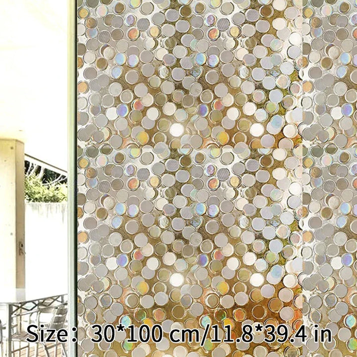 Skanto | 3D Buntglasvindu folie - Dekorativ vinylklistremerke for glassvinduer med statisk feste - Fenetre Buntglasvindu dekor