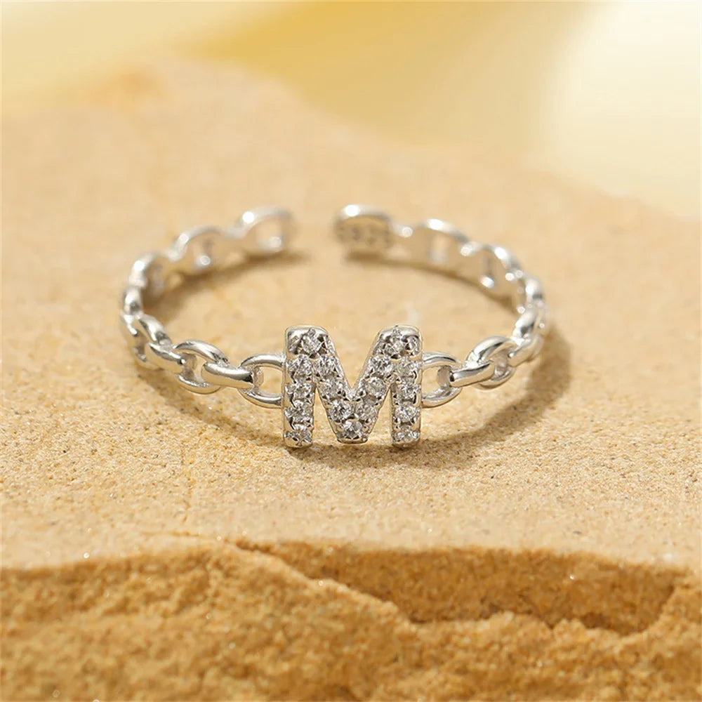 Skanto | Delikat Diamant Bokstav Initial Ring