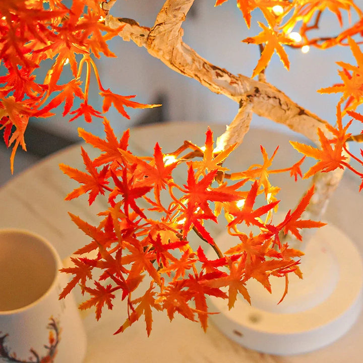 LED Maple Leaf Bonsai Tree Night Light – Dekorativ Bordlampe for Stue og Soverom | Skanto