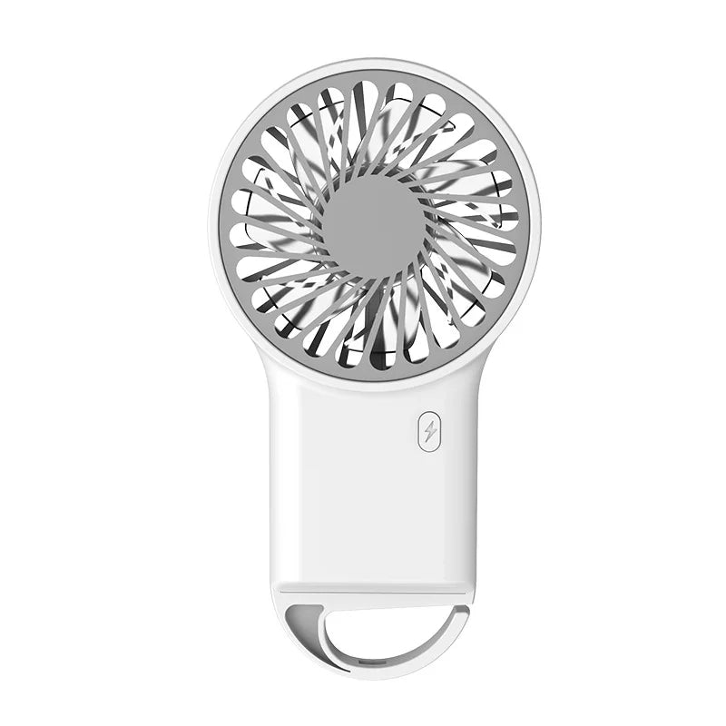 Norvo | BreezeeGo MinQi Vifte med Karabin | USB Oppladbar & Sammenleggbar | Stille & Bærbar | For Reise, Kontor & Hjem