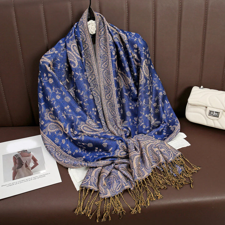 Skanto | Élégancea | Dame skjerf | Cashmere følelse | 70 × 190 cm | Luksus trykk & varm