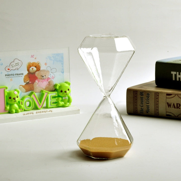 Skanto | 5–60 Minutters diamant sandglass, sandglass, sandglass, barnegave, sandglass, hjemmeinnredning, tilgjengelig i flere fargealternativer
