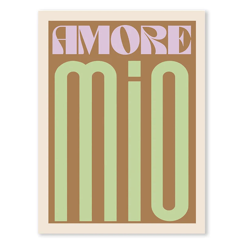 Pink Retro Love Quote Wall Art Fine Art Canvas Prints Typographic Pictures For Bedroom Living Room Hotel Room Modern Apartment Wall Art Decor | Skanto