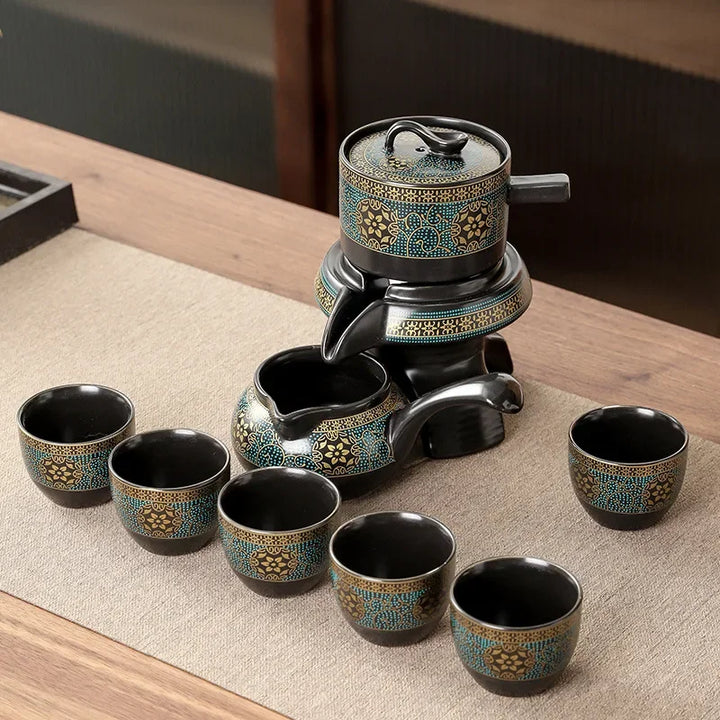 Skanto | Royal Golden Porcelain Dragon Flow Teasett