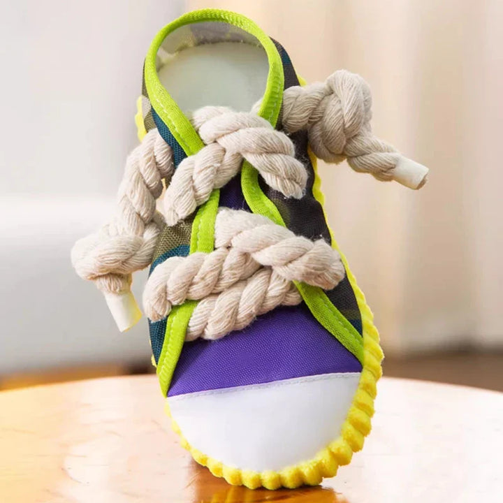 Robust hundelekene sneakers med tau og squeak-funksjon Skanto