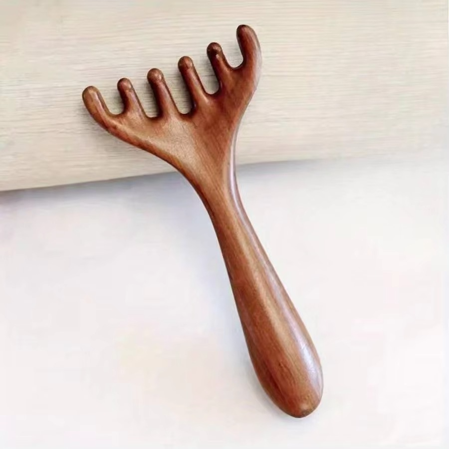 Skanto | Sandeltre Gevir-formet Gua Sha Hodebunnmassasje