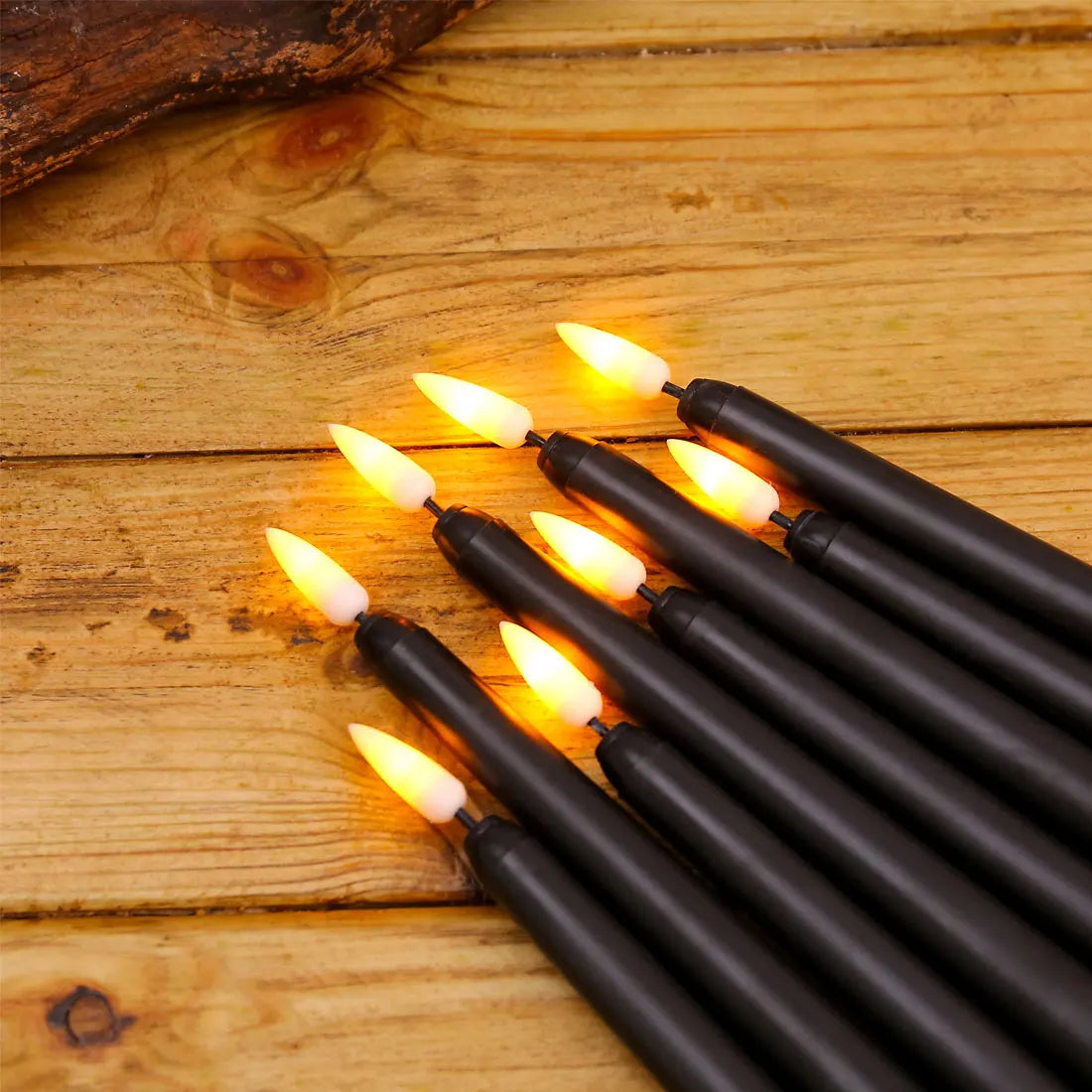 Norvo | Kveldsnatt – svarte LED lys med fjernkontroll for Halloween