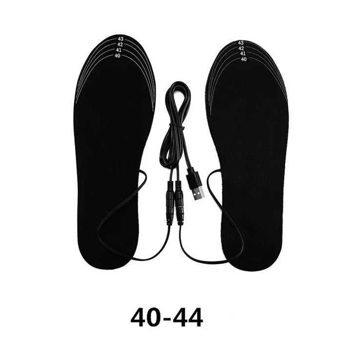 Skanto | ThermaStep USB Oppvarmede Innesåler | Tilpassbar størrelse 35–46 | Oppladbar & Vaskbar | Karbonfiber Oppvarmingsteknologi | Fotvarmer for vinter & Utendørs