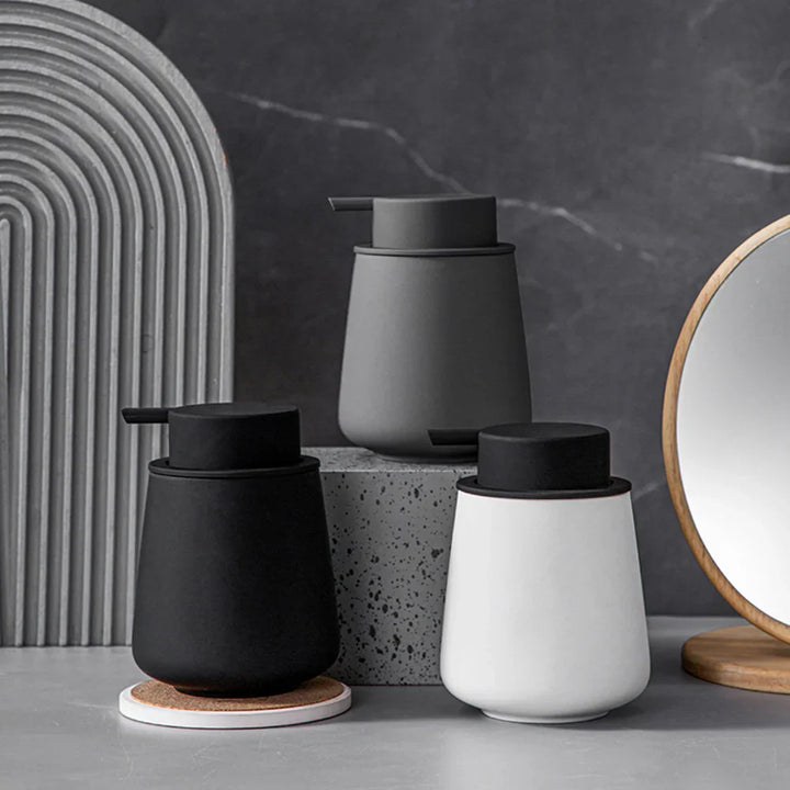 CeramiLux 300 ml Luksus Såpedispenser laget av Keramikk – for Såpe, Sjampo, Balsam eller Lotion Skanto