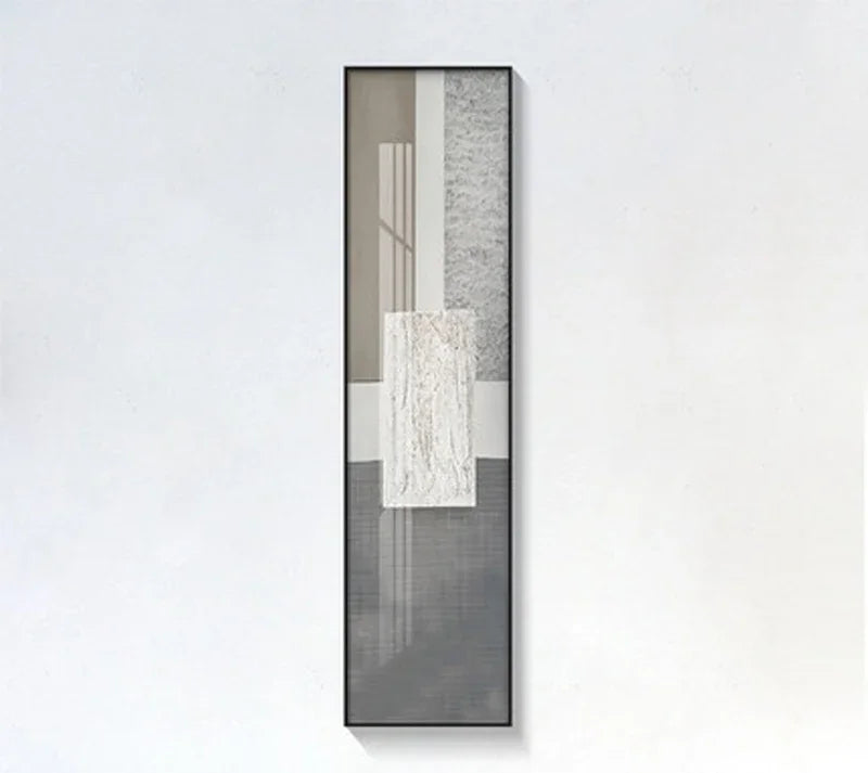 Minimalist Urban Abstract Wall Art Fine Art Canvas Prints Tall Vertical Pictures for Entry Foyer Living Room Home Office Decor | Skanto