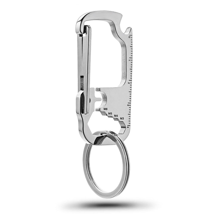 Skanto | Rustfritt stål EDC Multi Tool Flaskeåpner Nøkkelring