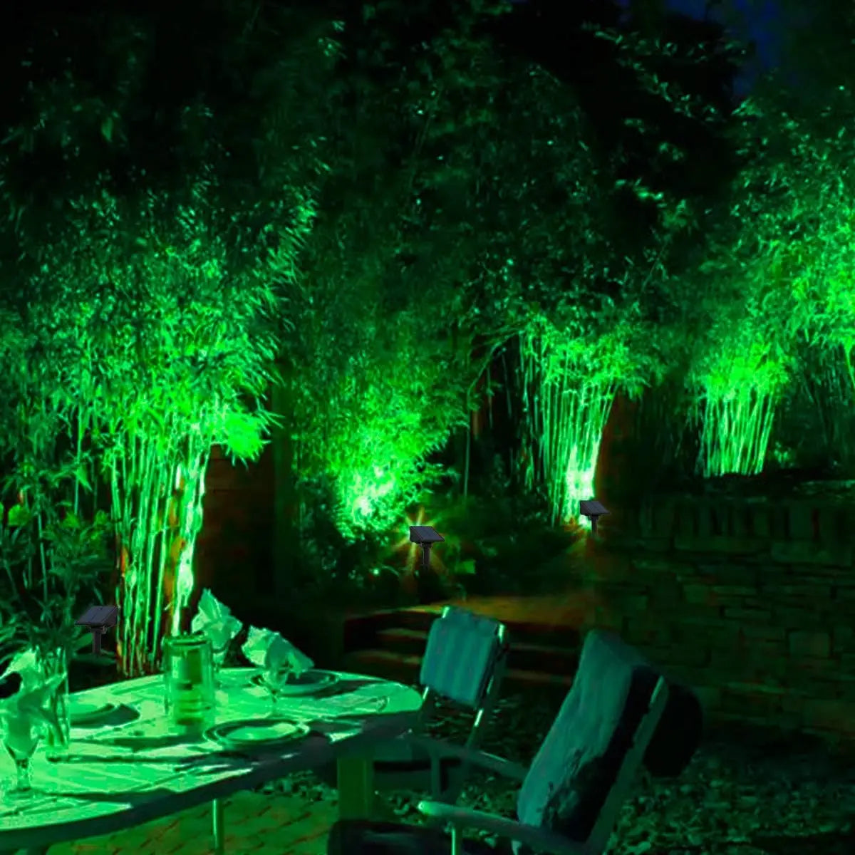 Norvo | Solar Garden Spotlight LumiRay Sett 4 | IP65 Vanntett | Automatisk Skumringssensor | LED Landskapsbelysning