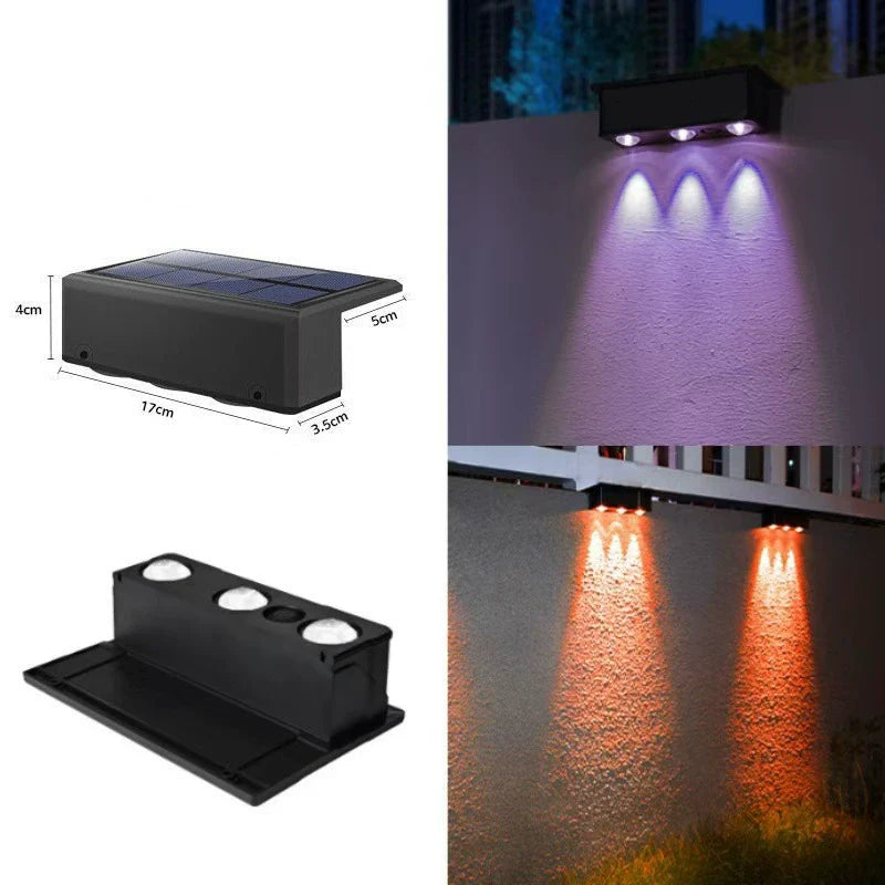 Vanntett sol-LED-vegglampe