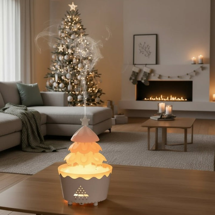 Skanto | Juletrær Duftdiffusor med justerbar tåke og LED-lys