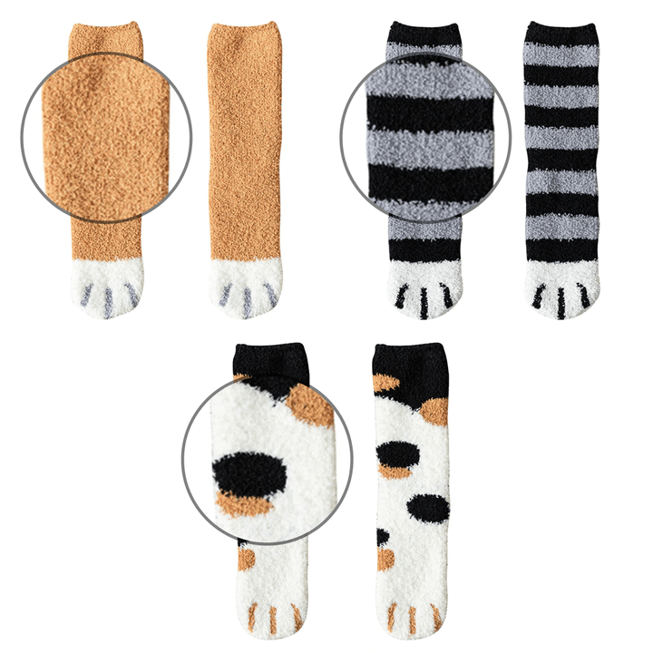 Skanto | Fluffy Fuzzy Katteklør Sokker