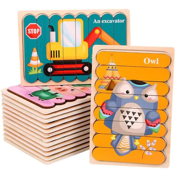 Skanto | Trepuzzleutfordring - Morsomt puslespillspill for barn