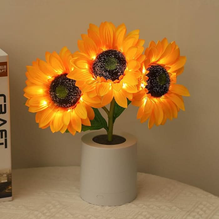 Skanto | Skinnende Solsikke LED Bordlampe