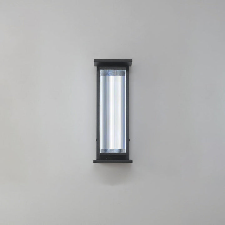 Moderne Minimalistisk Vanntett Rektangulær Rustfritt Stål Akryl LED Vegglygte Lampe For Utendørs Patio | Skanto